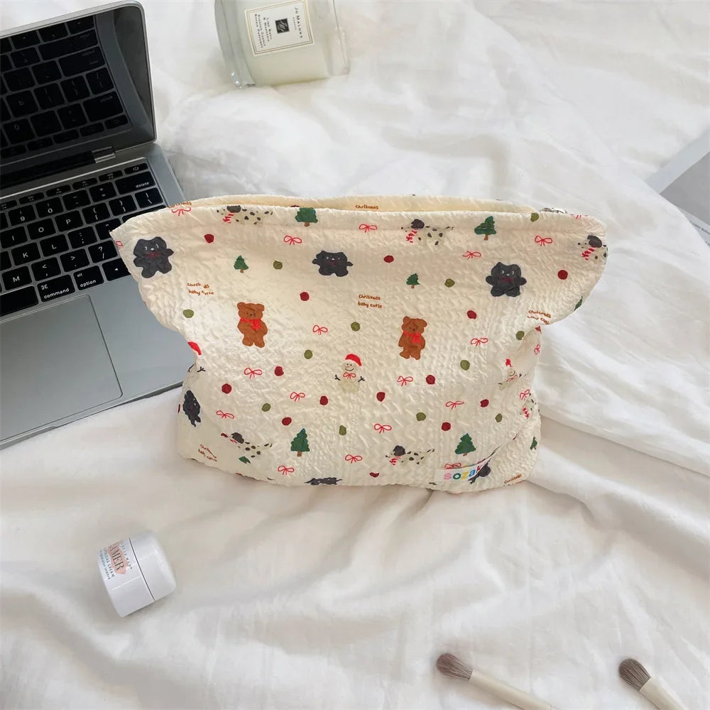 Embossed Cartoon Cosmetic Bag for Women