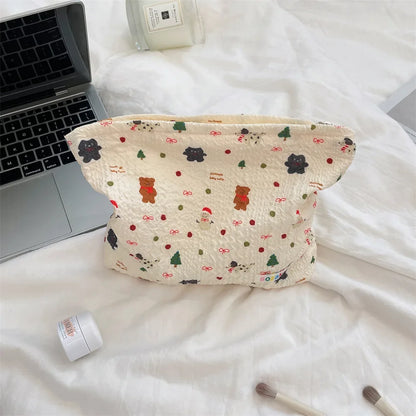 Embossed Cartoon Cosmetic Bag for Women