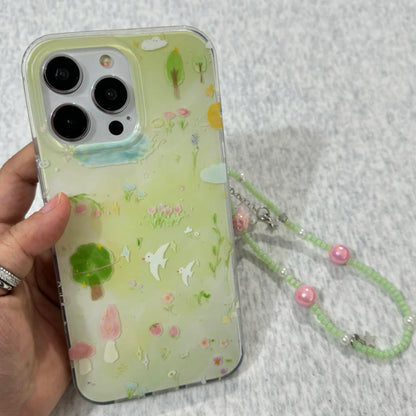 Korean Style Spring Oil Painting Phone Case for iPhone