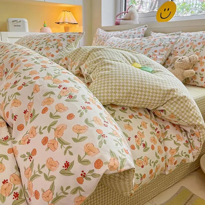 Coquette Soft Enchanted Garden Floral Bedding Set