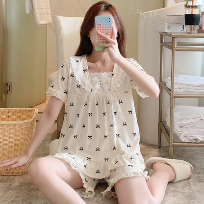 Coquette Charming Strawberry Print Loungewear Set