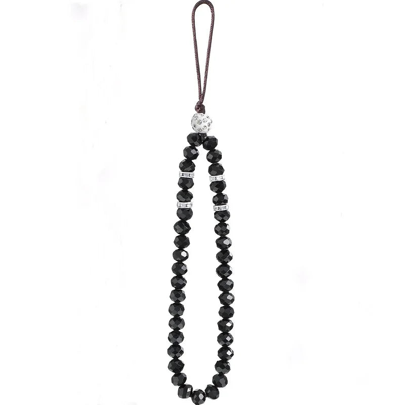 Coquette Cute Crystal Bowknot Pearl Beaded Phone Strap