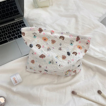 Embossed Cartoon Cosmetic Bag for Women