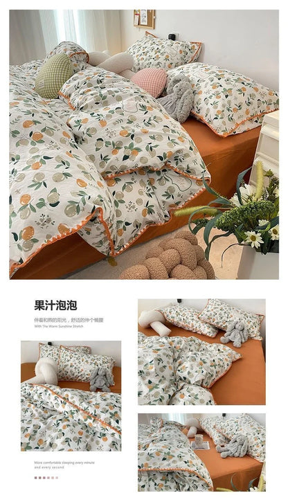 Coquette Charming Cherry Ruffle Bedding Set