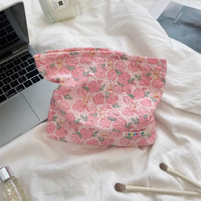 Embossed Cartoon Cosmetic Bag for Women