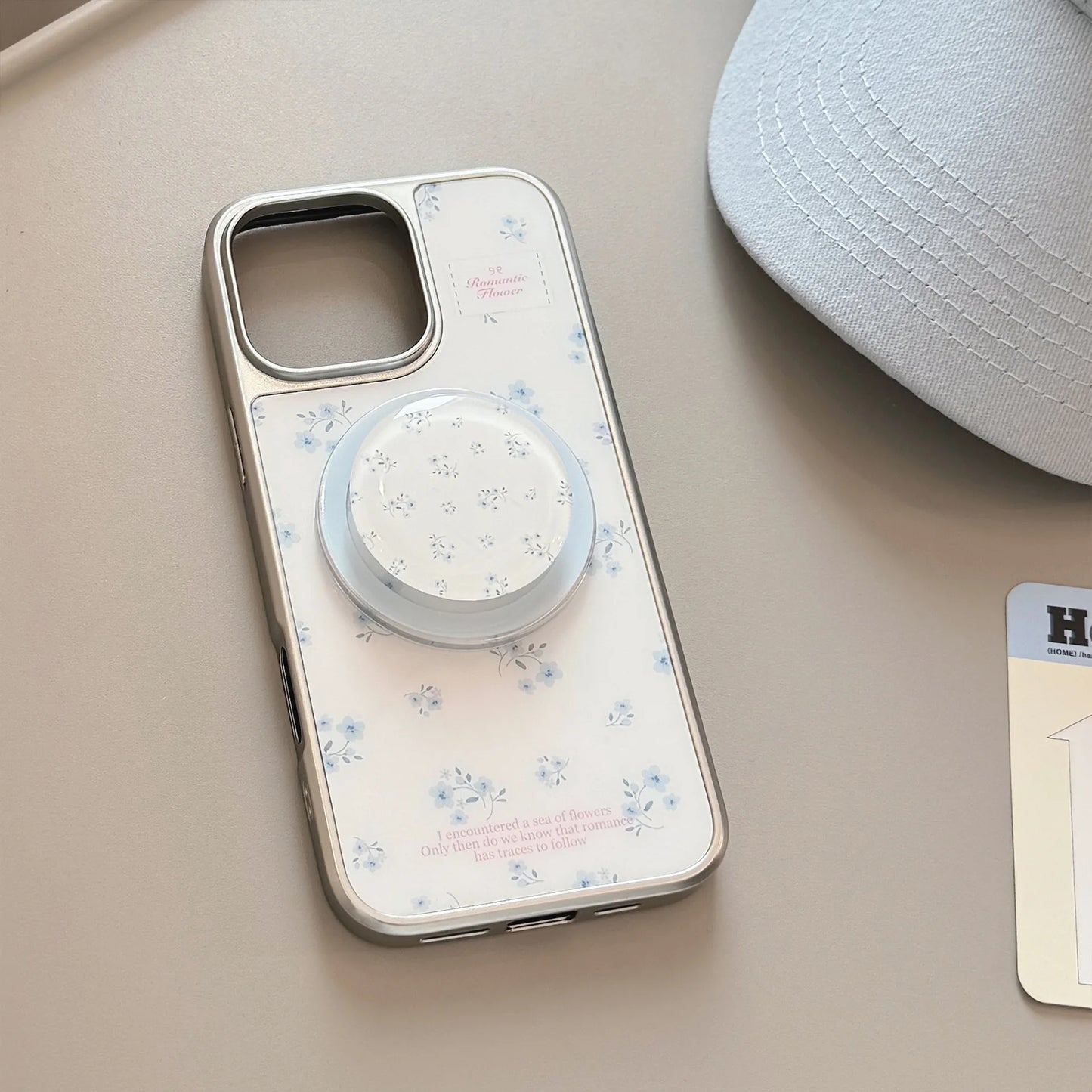 Coquette Serenity Amongst Blue Blossoms Phone Case