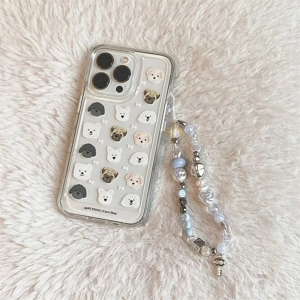 Ocean Blue Handmade Beaded Phone Charm