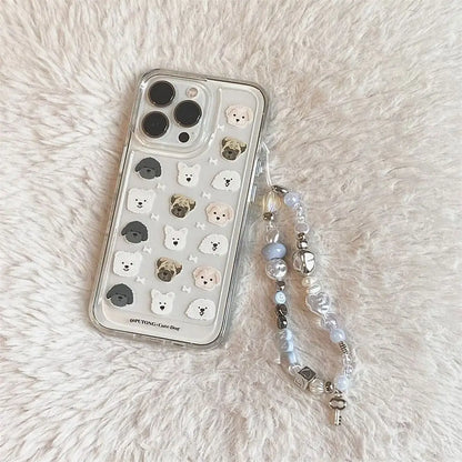 Ocean Blue Handmade Beaded Phone Charm