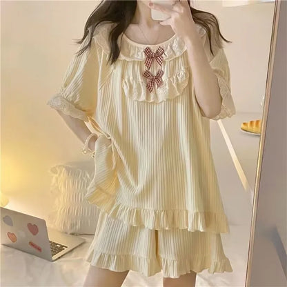 Coquette Sweet Dreamy Princess-Inspired Summer Pajama Set