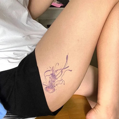 Cartoon Jellyfish Temporary Tattoo Waterproof Sticker