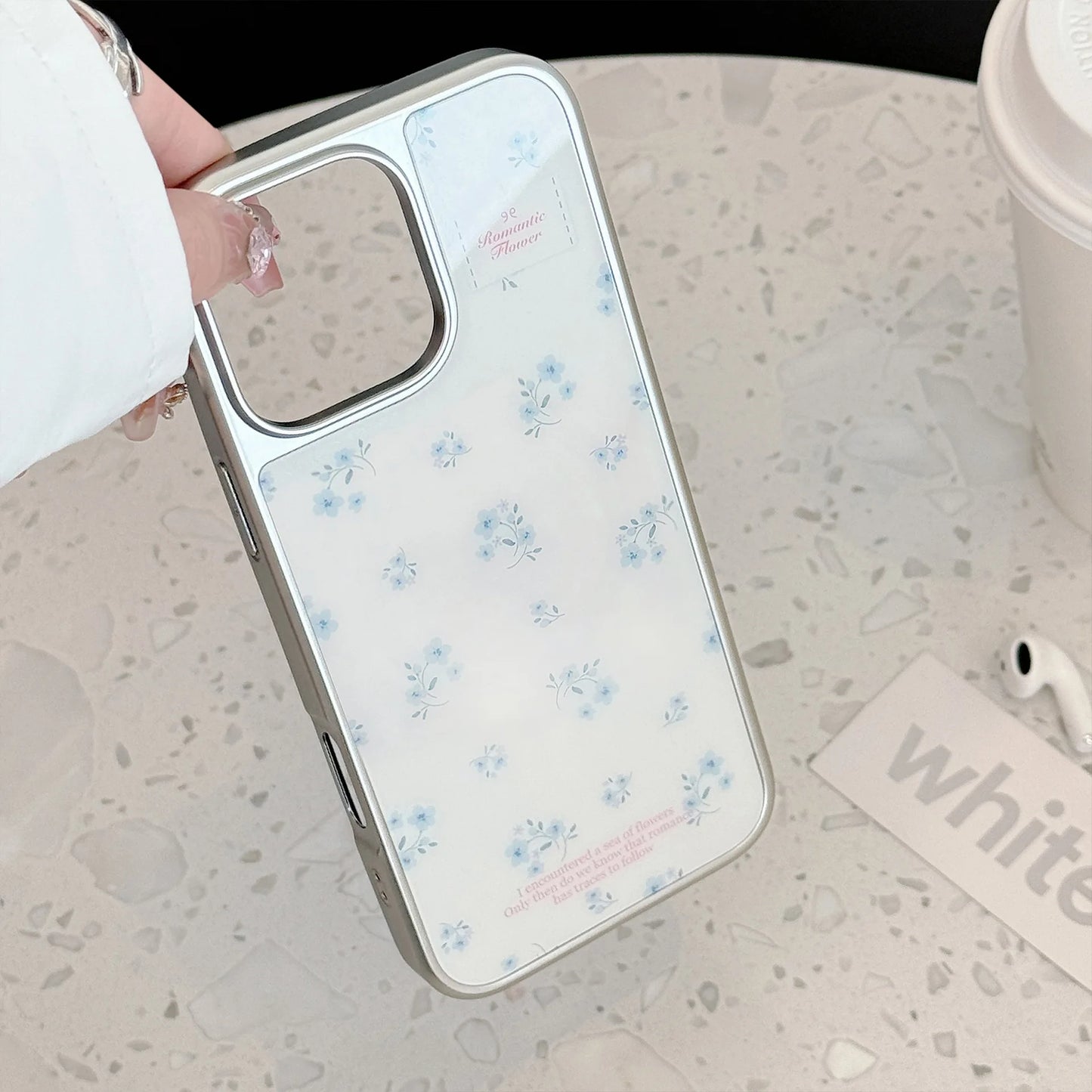 Coquette Serenity Amongst Blue Blossoms Phone Case