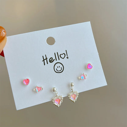 Adorable Coquette Pink Heart Earrings