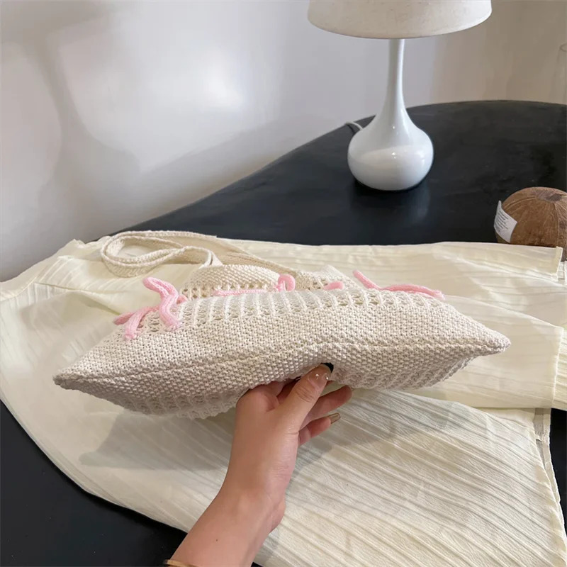 Fashionable Large Capacity Crochet Beach Tote Bag for Women