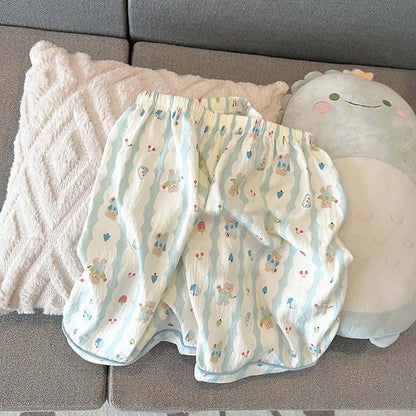 Charming Plaid Pajama Set with Ruffle Accents