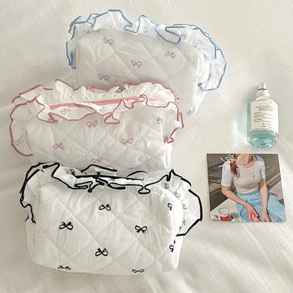 Enchanted Coquette Bowknot Makeup Bag