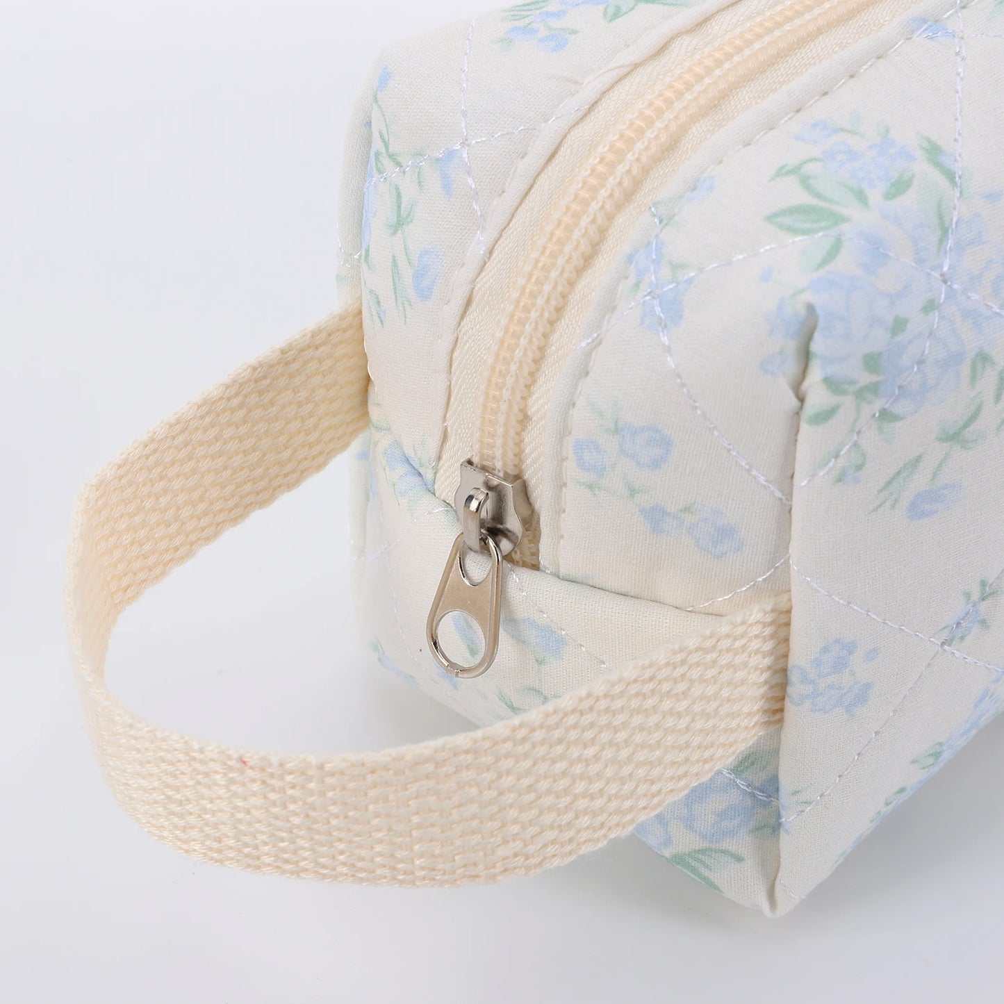 Coquette Bloom Girl Floral Quilted Makeup Bag
