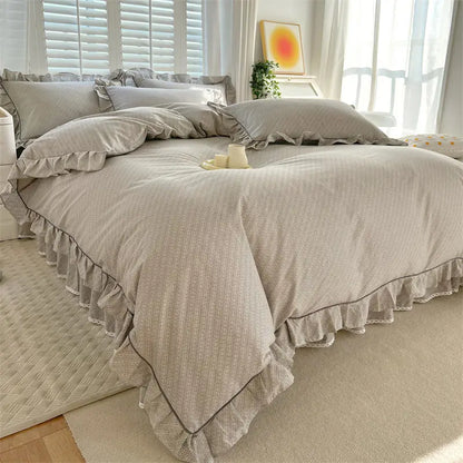 Coquette Bonenjoy Pink Ruffle Floral Bedding Set