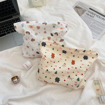 Embossed Cartoon Cosmetic Bag for Women