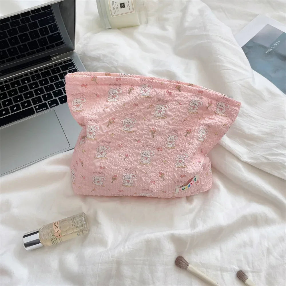 Embossed Cartoon Cosmetic Bag for Women