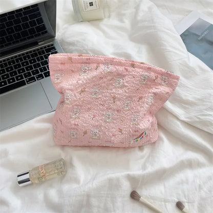 Embossed Cartoon Cosmetic Bag for Women
