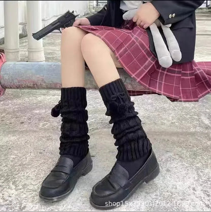 Coquette Lolita Ribbon Knit Leg Warmers