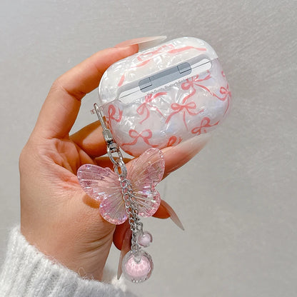 Coquette Pink Bow and Butterfly Charm Case
