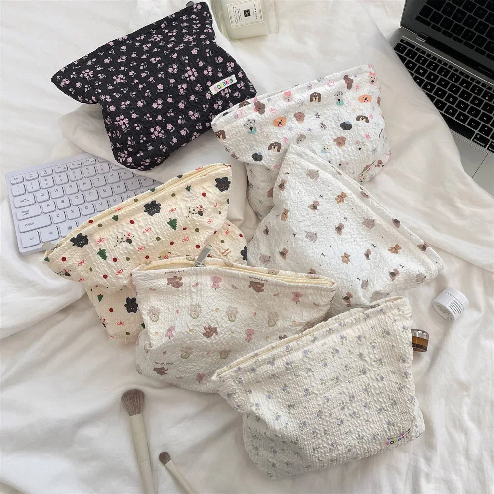 Embossed Cartoon Cosmetic Bag for Women
