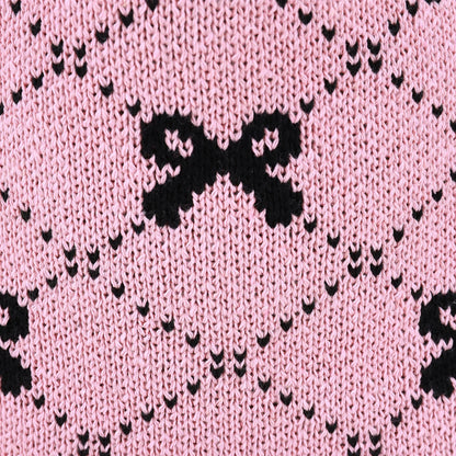 Charming Bow Knit Crochet Tote Bag