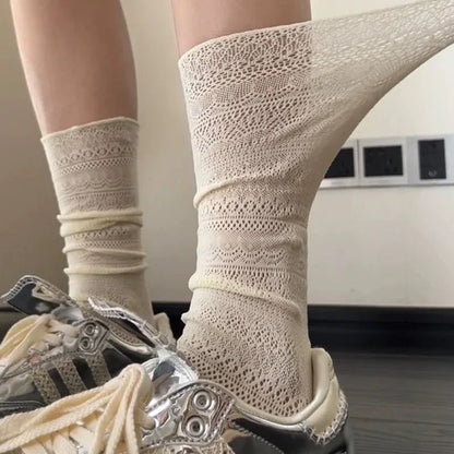 Coquette Lolita Mesh Lace Crew Socks