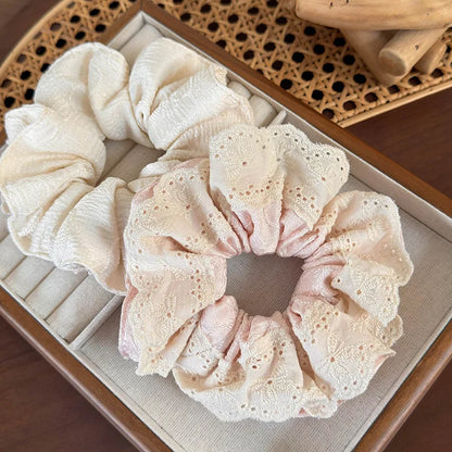 Coquette Cloud Petal Lace Scrunchie