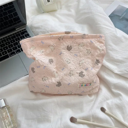 Embossed Cartoon Cosmetic Bag for Women