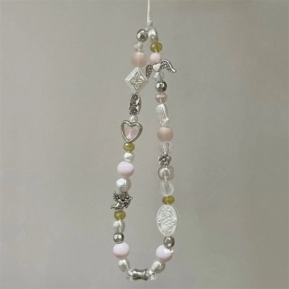 Ocean Blue Handmade Beaded Phone Charm
