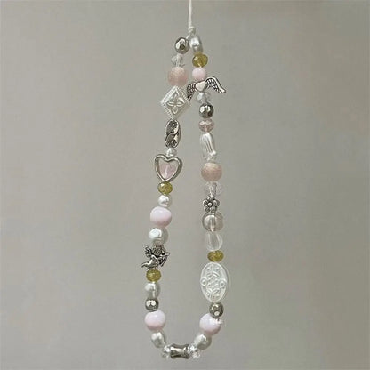 Ocean Blue Handmade Beaded Phone Charm