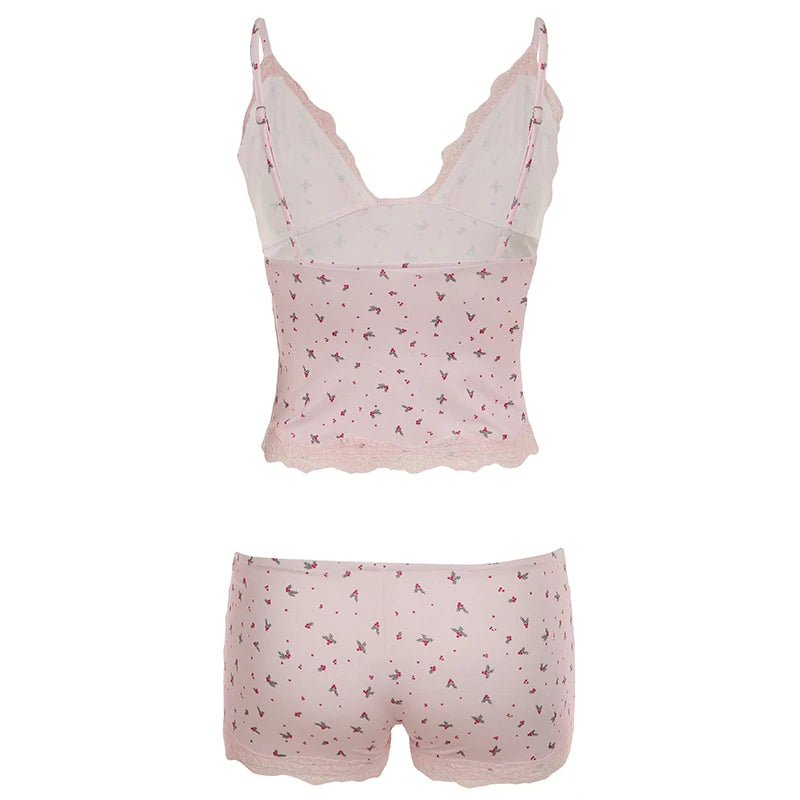 Coquette Dreamy Pink Floral Lounge Set