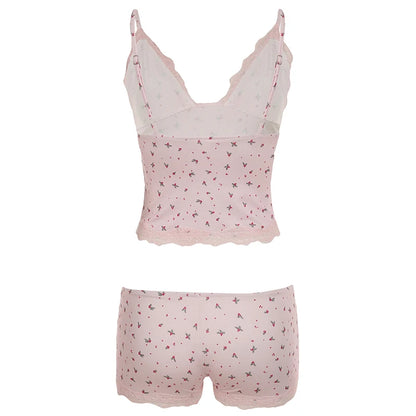 Coquette Dreamy Pink Floral Lounge Set