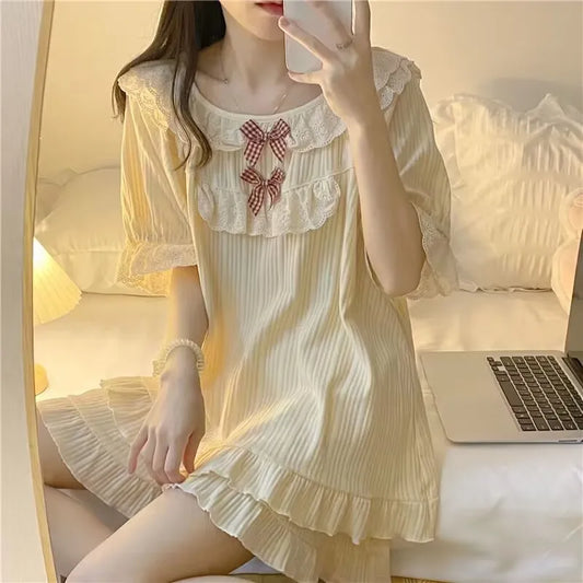 Coquette Sweet Dreamy Princess-Inspired Summer Pajama Set