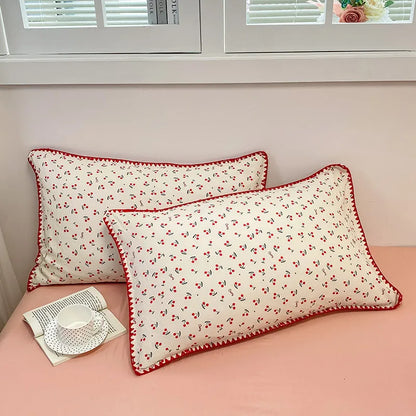 Coquette Charming Cherry Ruffle Bedding Set