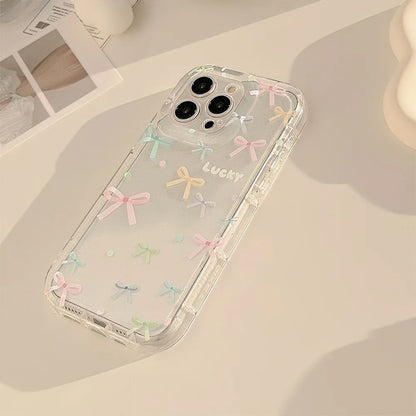 Coquette Colorful Bow Print Phone Case