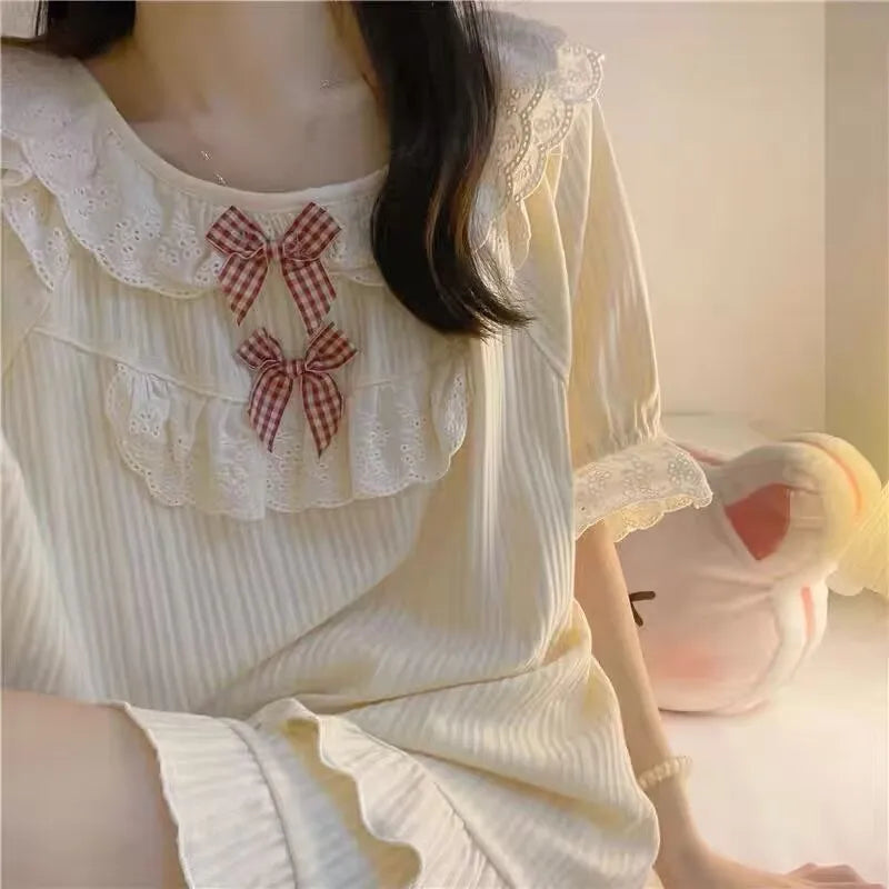 Coquette Sweet Dreamy Princess-Inspired Summer Pajama Set
