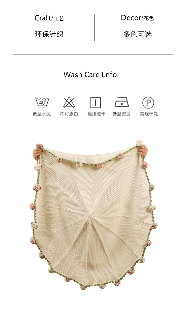 Coquette Enchanted Floral Knit Blanket