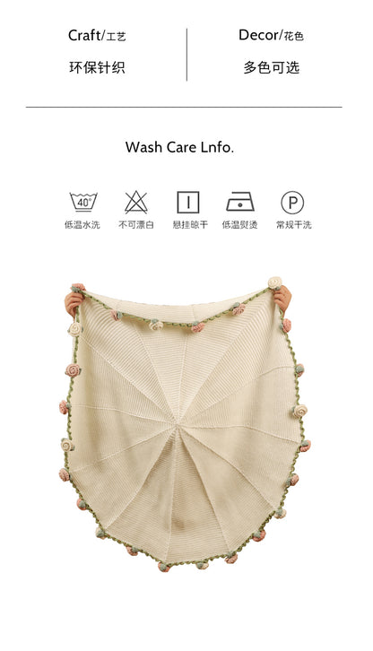 Coquette Enchanted Floral Knit Blanket