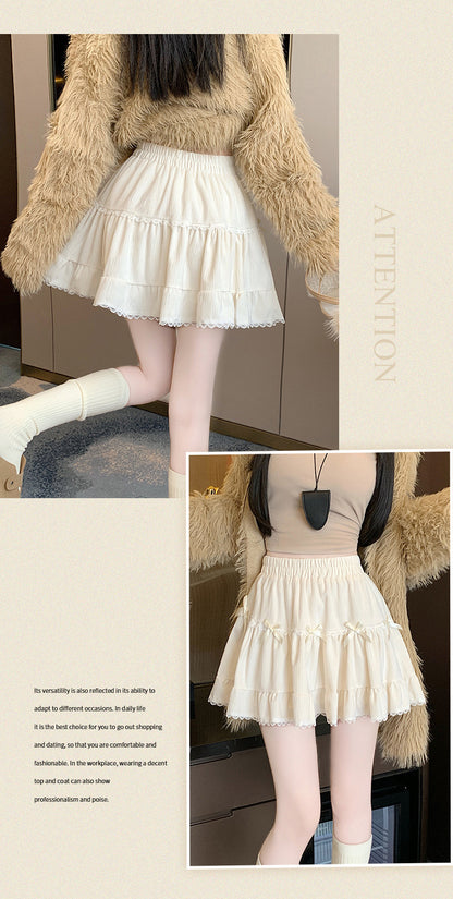 Summer Whimsy Cake Lace Puffy Mini Skirt