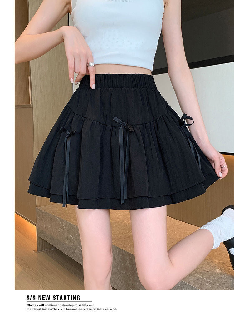 Coquette Playful Lace Trim Ruffle Mini Skirt