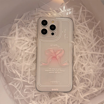 Coquette Bling Pink Bow Phone Case