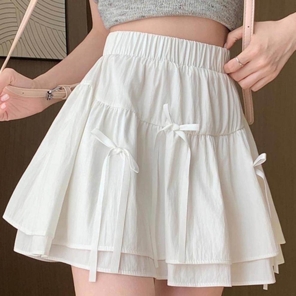 Coquette Playful Lace Trim Ruffle Mini Skirt