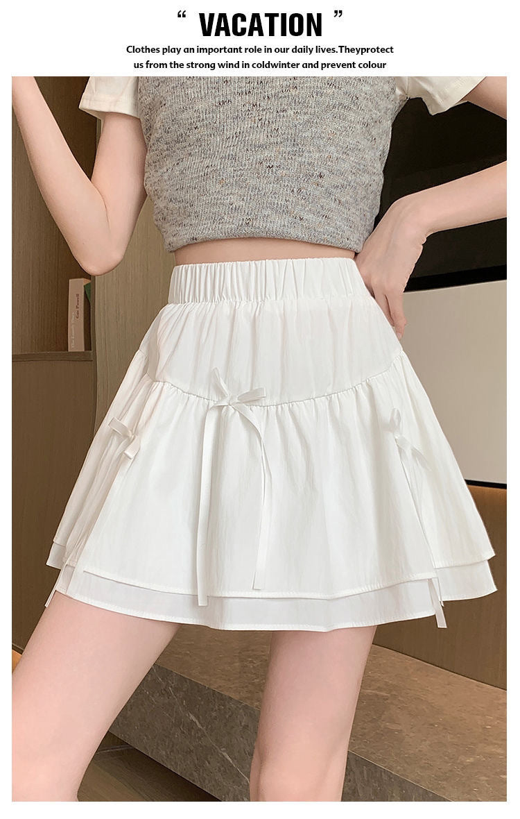 Coquette Playful Lace Trim Ruffle Mini Skirt
