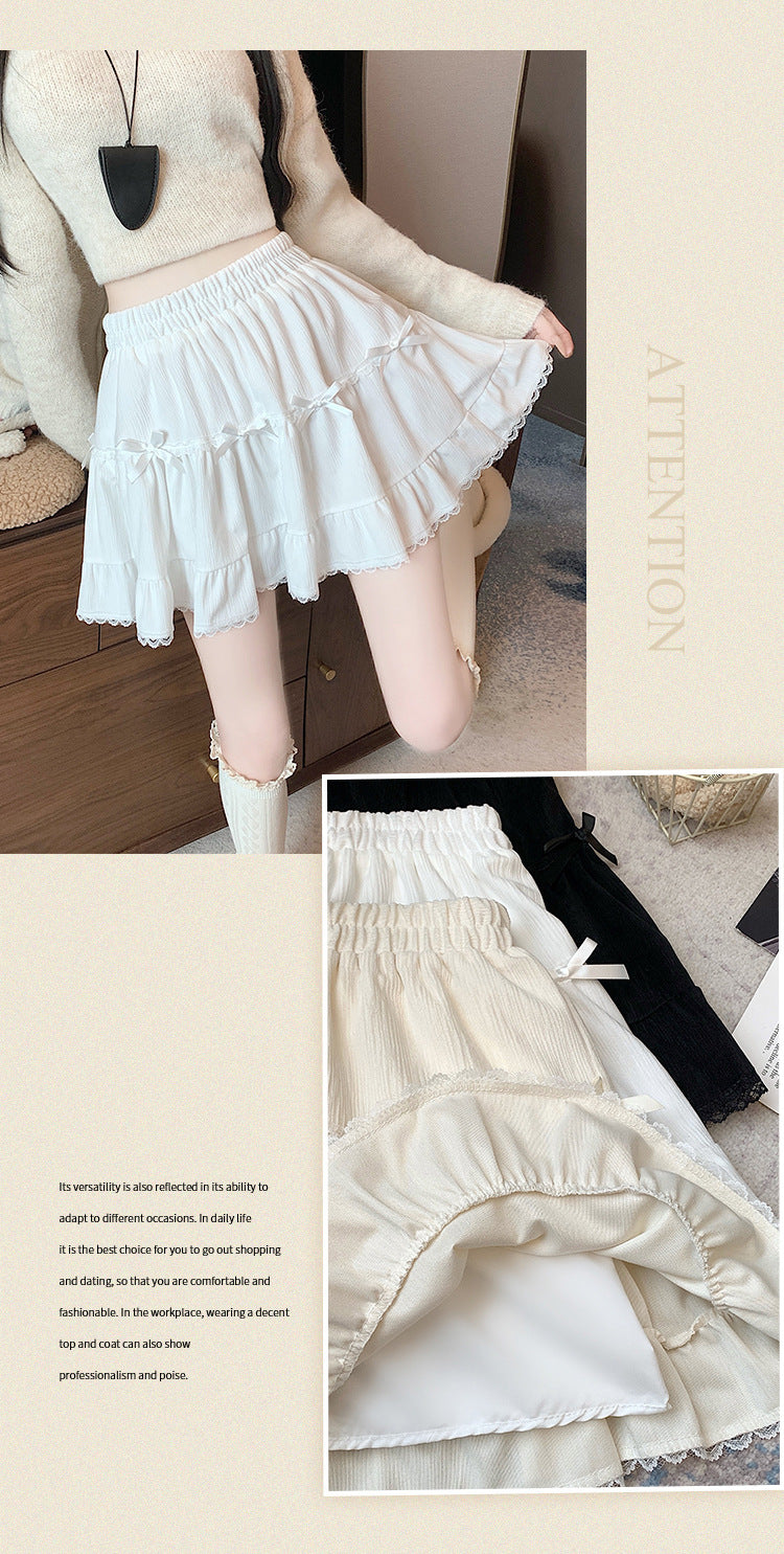 Summer Whimsy Cake Lace Puffy Mini Skirt