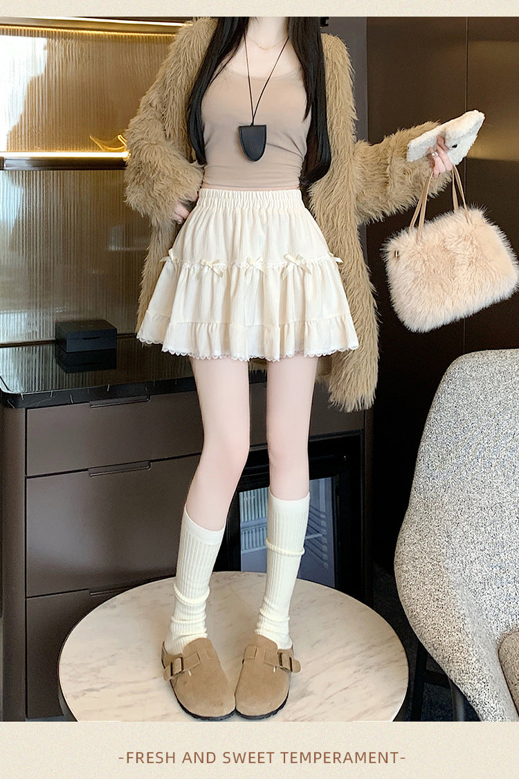 Summer Whimsy Cake Lace Puffy Mini Skirt