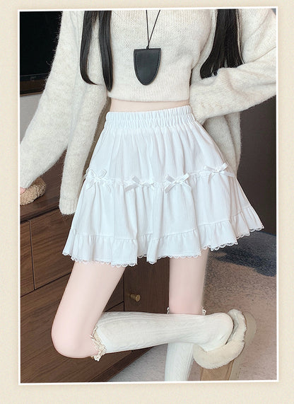 Summer Whimsy Cake Lace Puffy Mini Skirt