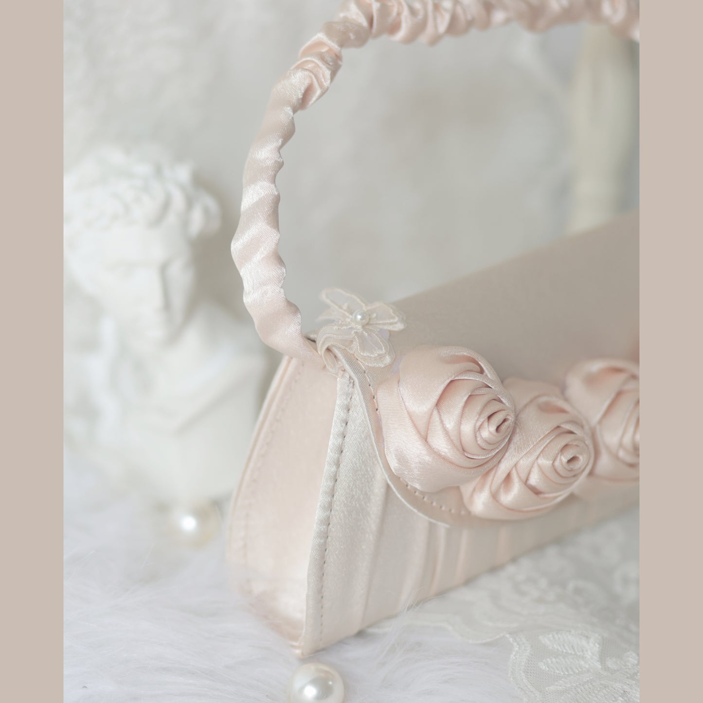 Coquette Ruffled Rose Embrace Bag